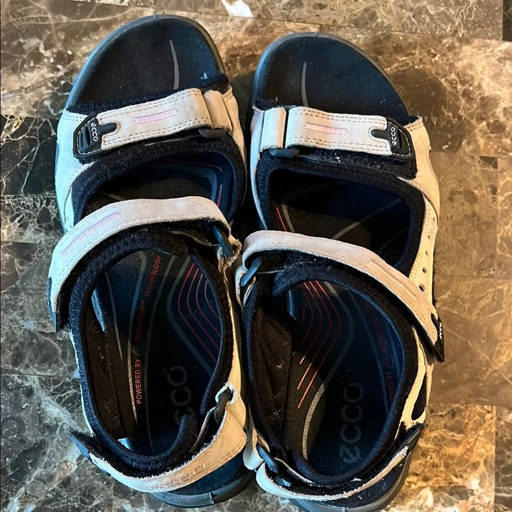 Ecco Women’s Sandals in Black and Tan - Picture 4 of 6